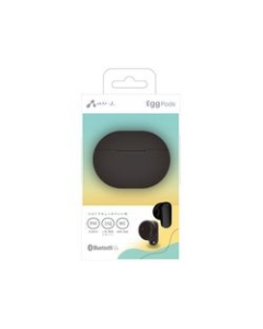 Air-J Egg Pods ABT-AP8 BK Black Earphone Headphone Japanese version