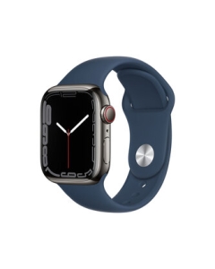 Apple Watch Series 7 GPS+Cellular Model 41mm MkJ13J/A Graphite Stainless Steel Case/Abyss Blue Sport Band Smart Watch Japanese version