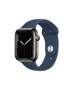 Apple Watch Series 7 GPS+Cellular Model 45mm Mkl23J/A Graphite Stainless Steel Case/Abyss Blue Sports Band Smart Watch Japanese version