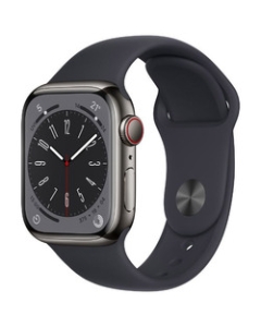 Apple Watch Series 8 GPS+Cellular Model 41mm MNJJ3J/A Graphite Stainless Steel Case/Midnight Sports Band Smart Watch Japanese version