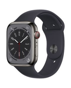 Apple Watch Series 8 GPS+Cellular Model 45mm MNKU3J/A Graphite Stainless Steel Case/Midnight Sports Band Smart Watch Japanese version