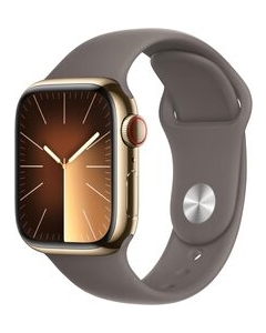 Apple Watch Series 9 GPS+Cellular Model 41mm MRJ63J/A Gold Stainless Steel Case/Clay Sport Band M/L Smart Watch Japanese version