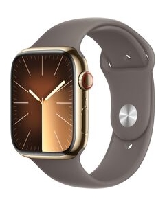 Apple Watch Series 9 GPS+Cellular Model 45mm MRMT3J/A Gold Stainless Steel Case/Clay Sport Band M/L Smart Watch Japanese version