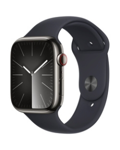 Apple Watch Series 9 GPS+Cellular Model 45mm MRMV3J/A Graphite Stainless Steel Case/Midnight Sports Band S/M Smart Watch Japanese version