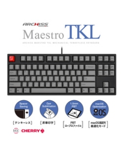 ARCHISS Maestro TKL AS-KBM87/LRGB Red Axis Black/Grey Keyboard Japanese version