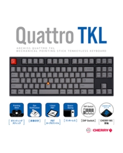 ARCHISS Quattro TKL AS-KBQ89/CGB Blue Axis Black/Grey Keyboard Japanese version