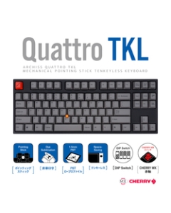 ARCHISS Quattro TKL AS-KBQ89/LRGB Red Axis Black/Grey Keyboard Japanese version