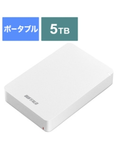 Buffalo HD-PGF5.0U3-GWHA white External Hard Drive Japanese version