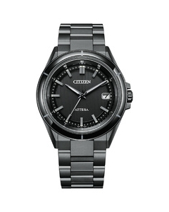 CITIZEN ATTESA ACT Line black titanium series Eco-Drive radio time signal direct flight sapphire bezel model CB3035-72E Watch Japanese version