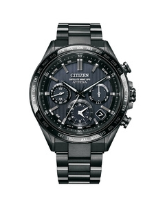 CITIZEN ATTESA ACT Line black titanium series Eco-Drive radio time signal double direct flight sapphire bezel model CC4055-65E Watch Japanese version