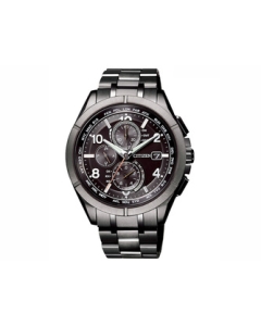 CITIZEN ATTESA Eco-Drive radio time signal black titanium series AT8166-59E Watch Japanese version