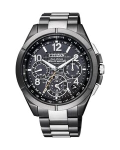 CITIZEN ATTESA Eco-Drive radio time signal black titanium series CC9075-52E Watch Japanese version