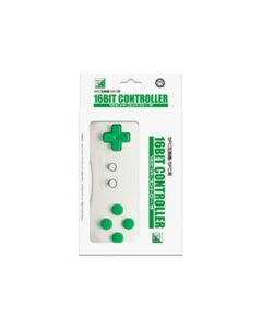 Columbus Circle 16Bit Controller for Super Famicom White x Green Videogame Accessory Japanese version