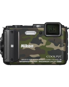 Nikon COOLPIX AW130 Camouflage Green Digital Compact Camera Japanese version