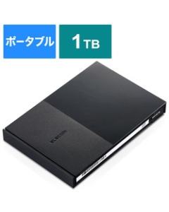 Elecom ELP-GTV010UBK Black External Hard Drive Japanese version