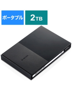 Elecom ELP-GTV020UBK Black External Hard Drive Japanese version