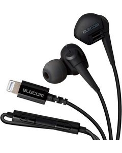 ELECOM GrandBass EHP-LGB10MBK black Earphone Headphone Japanese version