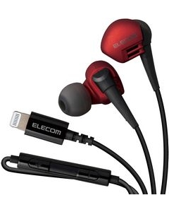 ELECOM GrandBass EHP-LGB10MRD red Earphone Headphone Japanese version