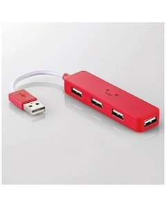 Elecom U2H-SN4NBF1RD Red USB Hub Japanese version