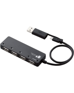 Elecom U2HS-MB02-4BBK Black USB Hub Japanese version