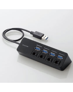 Elecom U3H-S418BBK Black USB Hub Japanese version