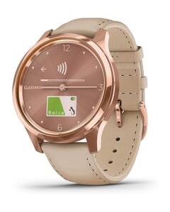 Garmove Luxe Leather 010-02241-71 Light Sand/18k Rose Gold PVD Smart Watch Japanese version