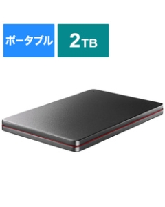 IODATA HDPX-UTSC2K Black×Red External Hard Drive Japanese version