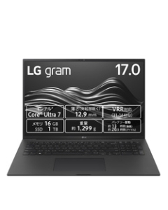 LG Electronics LG gram Pro 17Z90SP-MA78J Obsidian Black Notebook Japanese version