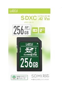 LMT Lazos L-B128SD10-U3V30A2 128GB SD Card Japanese version