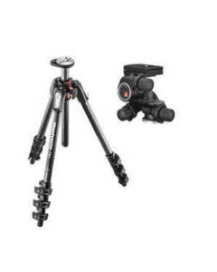 Manfrotto 190 Pro Carbon 4-steps Tripod + 410 Geared Pan Head Kit JP-MK190C4-410 Camera Tripod Japanese version