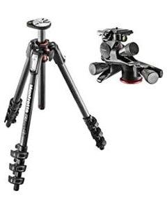 Manfrotto 190 Pro Carbon 4-steps Tripod + XPRO Gear Pan Head Kit JP-MK190C4-3WG Camera Tripod Japanese version