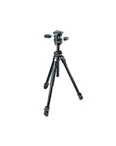 Manfrotto 290DUAL Aluminum 3-steps Tripod + 3-Way Pan Head Kit MK290DUA3-3W Camera Tripod Japanese version