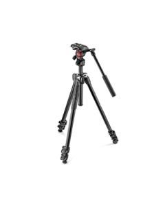 Manfrotto Video Tripod Kit 290LIGHT+MVH400AH MK290LTA3-V Black Camera Tripod Japanese version