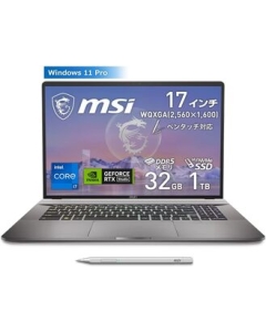 MSI Creator-Z17HXStudio-A13VFT-2903JP luna gray Notebook Japanese version