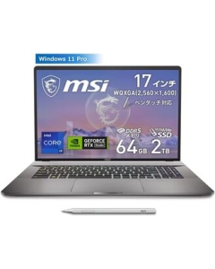 MSI Creator-Z17HXStudio-A13VGT-3203JP Luna Grey Notebook Japanese version