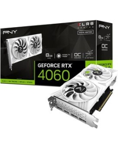 PNY GeForce RTX 4060 8GB XLR8 Gaming OC DUAL FAN White Edition VCG40608DFWXPB1-O PCIExp 8GB Graphic Card Japanese version