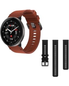 POLAR Ignite 3 Titan Leather & Silicon Set Brown/Black Smart Watch Japanese version