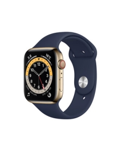 Apple Watch Series 6 GPS+Cellular model 44mm MJXN3J/A gold stainless steel case/deep navy sports band Smart Watch Japanese version