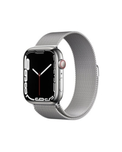 Apple Watch Series 7 GPS+Cellular model 45mm MKJW3J/A Silver-Milanese-Loop Smart Watch Japanese version