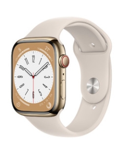 Apple Watch Series 8 GPS+Cellular model 45mm MNKM3J/A gold stainless steel case/starlight sports band Smart Watch Japanese version