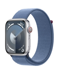 Apple Watch Series 9 GPS+Cellular model 45mm MRMJ3J/A Silver/Winter Blue Sports Loop Smart Watch Japanese version