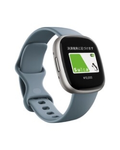 Fitbit Fitbit Versa 4 Waterfall Blue/Platinum Aluminum Smart Watch Japanese version