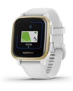 GARMIN Venu Sq 010-02427-71 White/Light Gold Smart Watch Japanese version