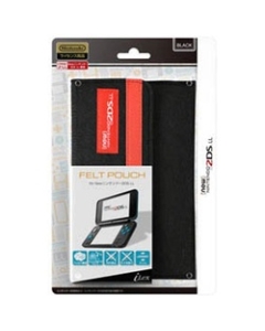 AIREX Felt Pouch for New Nintendo 2DS LL ILX2L233 Black Case Pouch For New 2DS LL Japanese version