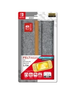 AIREX Felt Pouch for Nintendo Switch Lite ILXSL302 Gray Case Pouch For Switch Lite Japanese version