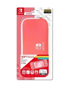 AIREX Soft Pouch for Nintendo Switch Lite ILXSL324 Coral Case Pouch For Switch Lite Japanese version