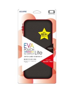 Allone Switch Lite Carbon-like EVA Pouch ALG-NSMEVR BLACK × RED Case Pouch For Switch Lite Japanese version