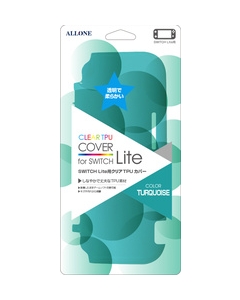 Allone Switch Lite Clear TPU Cover ALG-NSMTCT Turquoise Body cover For Switch Lite Japanese version