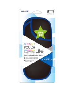 Allone Switch Lite Slim Soft Pouch ALG-NSMSPB Black x Blue Case Pouch For Switch Lite Japanese version