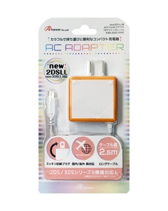 Answer NEW2DSLL Colorful AC Adapter ANS-2D015WO White x Orange Charge Adapter Power Supply For DSi DSi LL 3DS 3DS LL New 3DS New 3DS LL 2DS New 2DS LL Japanese version